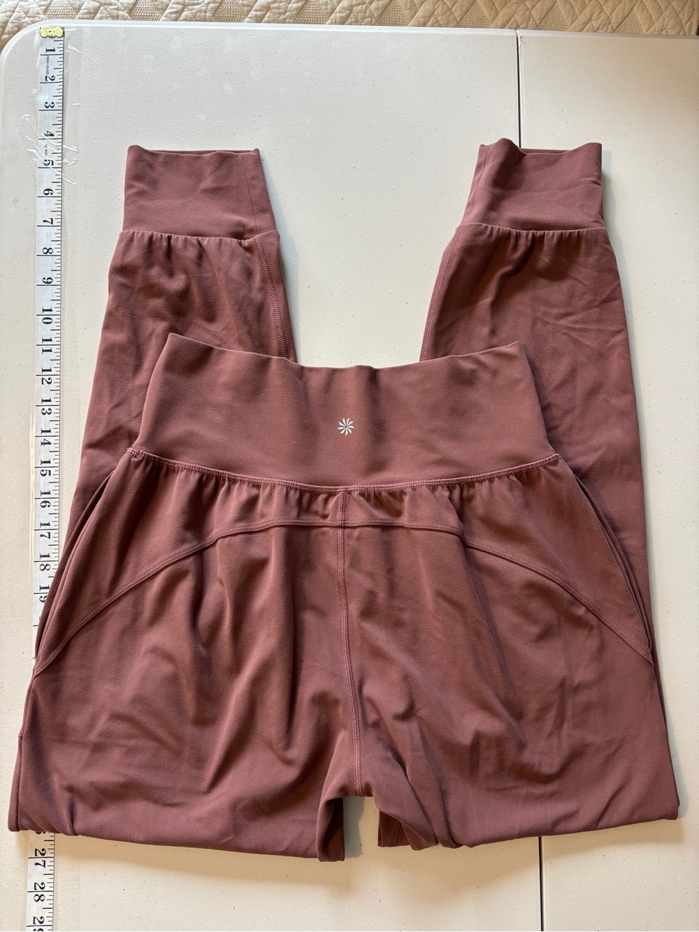 Athleta High Rise Jogger Size Small Dusty Rose Salutation PowerVita Athleisure - Picture 3 of 11